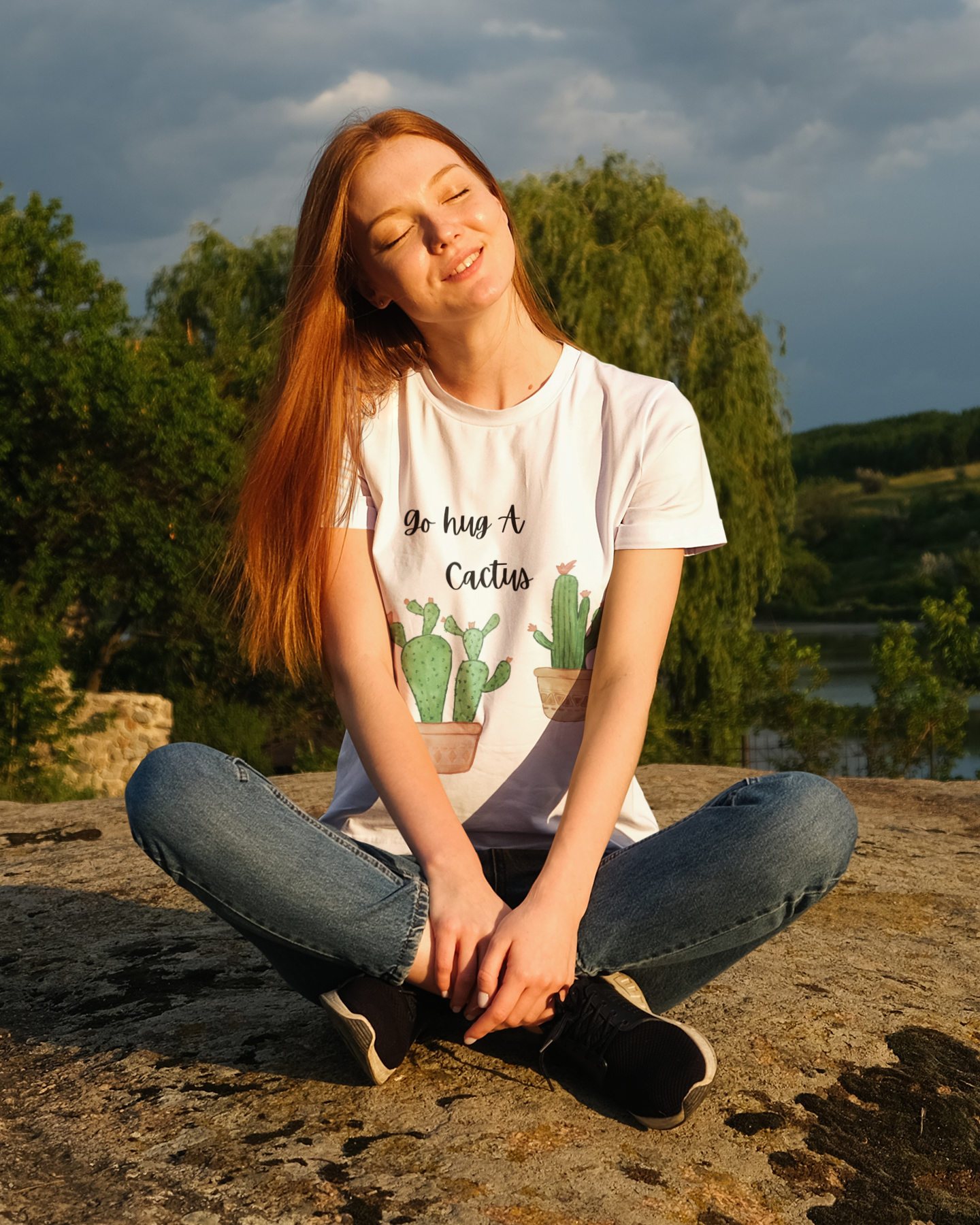 Go Hug A Cactus Women's T-Shirt